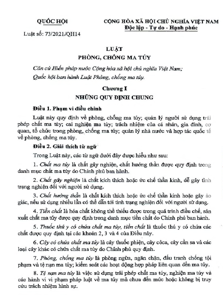 Luật Phòng, chống ma túy